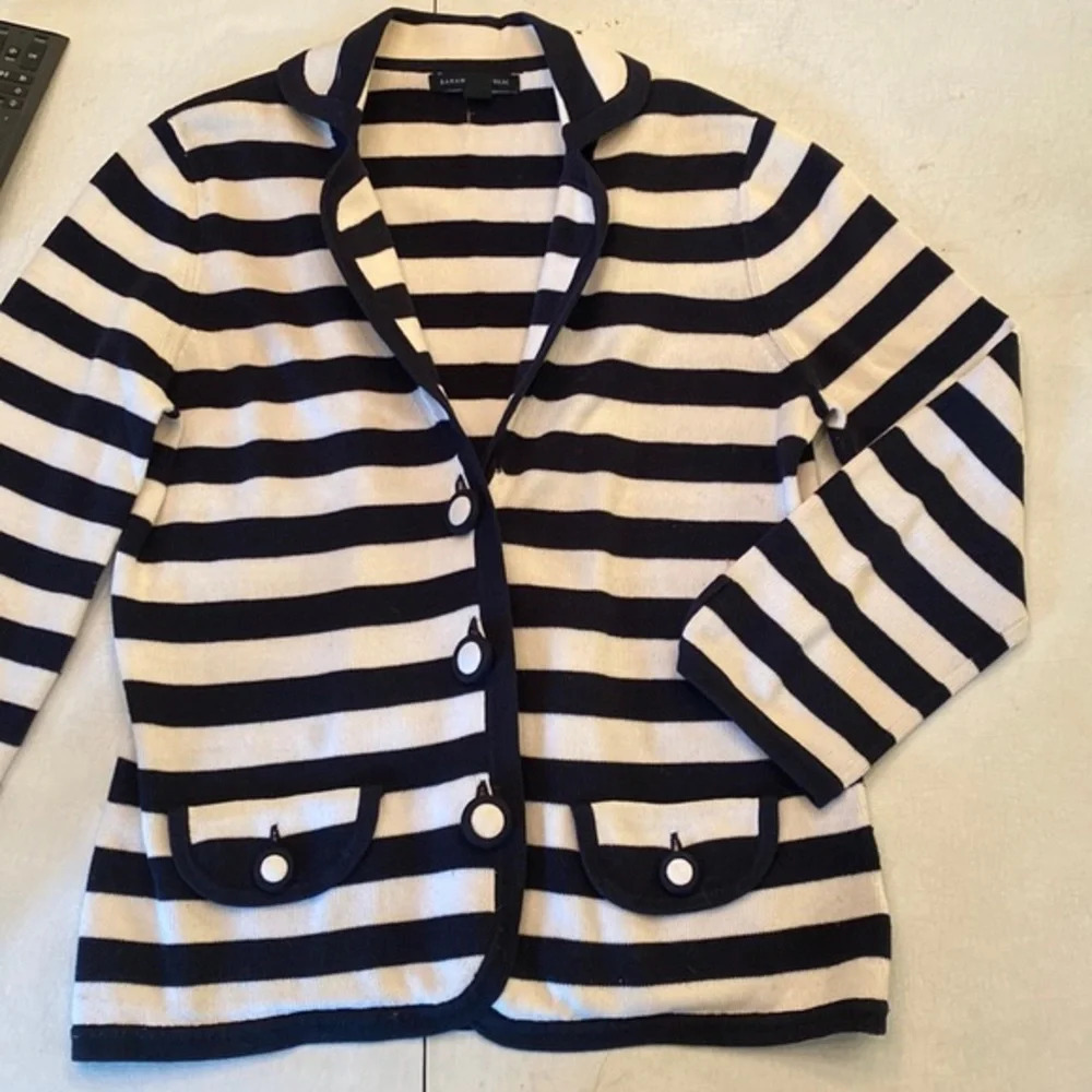 Banana Republic striped sweater‎ jacket​